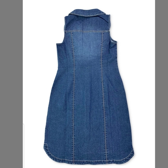 INC Sleeveless Denim Shirtdress - 8 - Picture 2 of 8